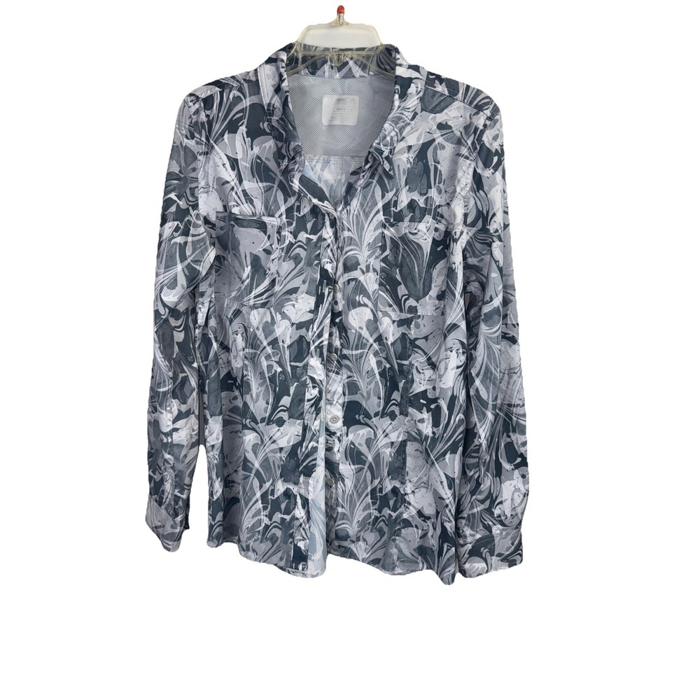 Reel Legend Long Sleeve Button Down Shirt Womens Size XL - Picture 2 of 9